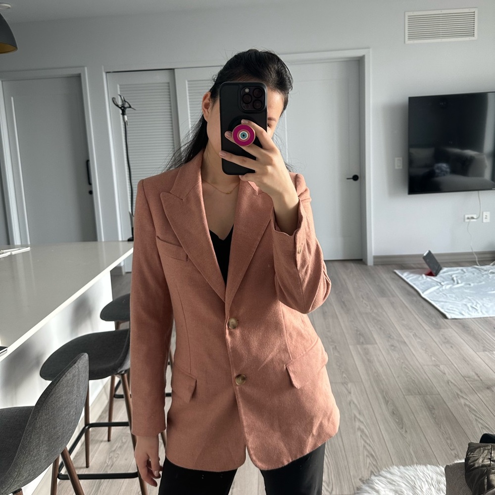 Mango wool blend blazer in size 2